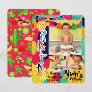 Farbige Mal Fiesta Gracias Danke Foto Einladung