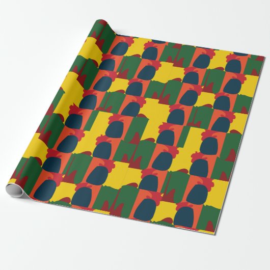 Farbige Malerei Abstrakt Geschenkpapier (Ungerollt)