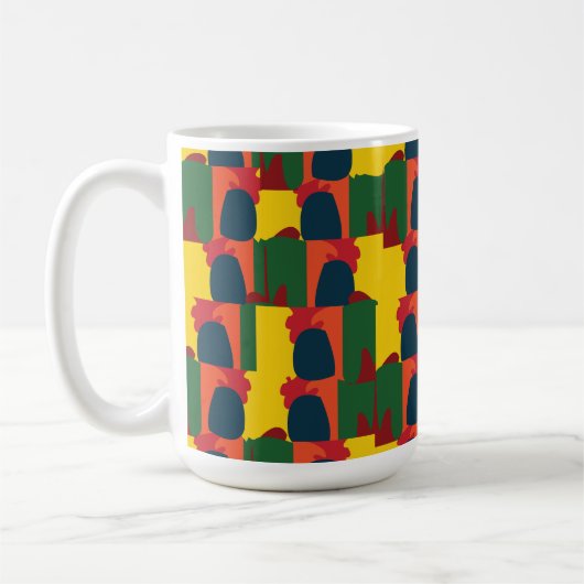 Farbige Malerei Abstrakt Kaffeetasse (Links)