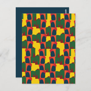 Farbige Malerei Abstrakt Postkarte