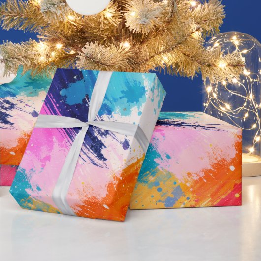 Farbige Malerei Geschenkpapier (Feiertage)
