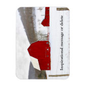 Farbige, malerische Winterschneebauernfarm Magnet (Vertikal)