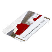 Farbige, malerische Winterschneebauernfarm Magnet (Linke Seite)