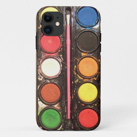 Farbige Malfarbenbox des Künstlers Case-Mate iPhone Hülle (Rückseite)