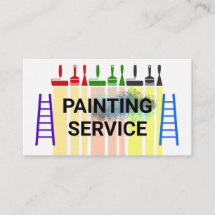Farbige Malpinsel-Schaber-Malerei Visitenkarte