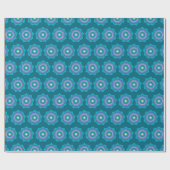 Farbige Mandala auf blauem Hintergrund Geschenkpapier (Flach)