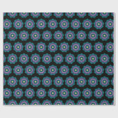 Farbige Mandala auf schwarzem Hintergrund Geschenkpapier (Flach)