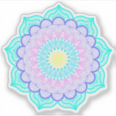 Farbige Mandala Aufkleber (Vorderseite)