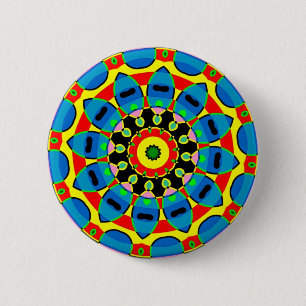 Farbige Mandala Button