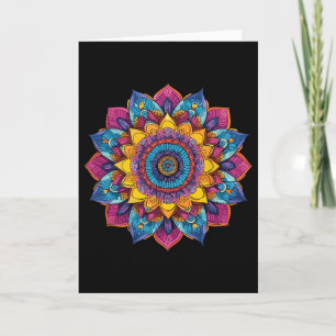 Farbige Mandala Heilige Geometrie Yoga Zen  Karte