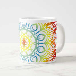Farbige Mandala Jumbo-Tasse