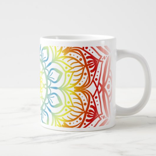 Farbige Mandala Jumbo-Tasse (Rechts)