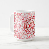 Farbige Mandala Kaffeetasse (Vorderseite Links)