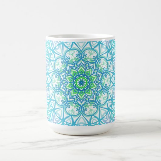 Farbige Mandala Kaffeetasse (Mittel)