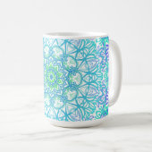 Farbige Mandala Kaffeetasse (VorderseiteRechts)