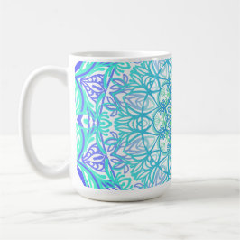 Farbige Mandala Kaffeetasse