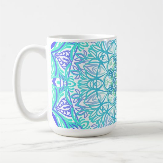 Farbige Mandala Kaffeetasse (Links)