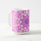 Farbige Mandala Kaffeetasse (Vorderseite Links)