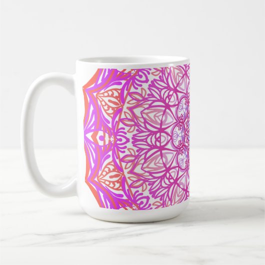 Farbige Mandala Kaffeetasse (Links)