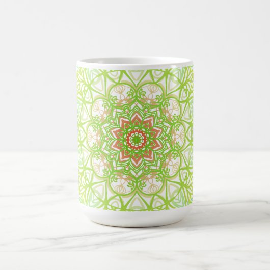 Farbige Mandala Kaffeetasse (Mittel)