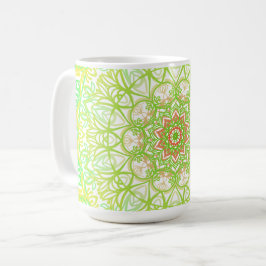 Farbige Mandala Kaffeetasse