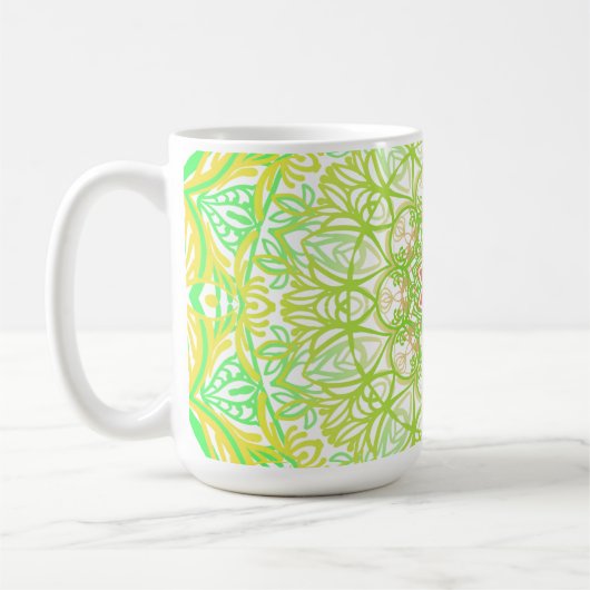 Farbige Mandala Kaffeetasse (Links)