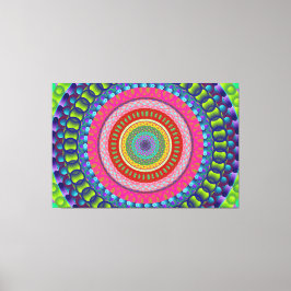 Farbige Mandala Stretched Canvas Print Leinwanddruck
