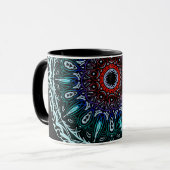 Farbige Mandala Tasse (Vorderseite Links)