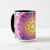 Farbige Mandala Tasse (Vorderseite Links)