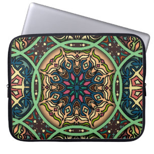 Farbige Mandala: Vintage florale Handzeichnung Laptopschutzhülle
