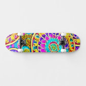Farbige Mandalas Hippie  Skateboard (Horizontal)