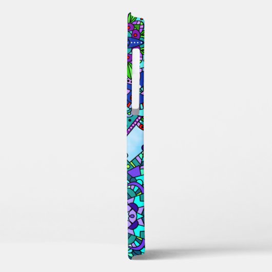 Farbige Mandalase Case-Mate iPhone Hülle (Rückseite / Links)