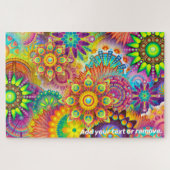 Farbige Mandalase Fraktal abstrakte Mustergestaltu Puzzle (Horizontal)