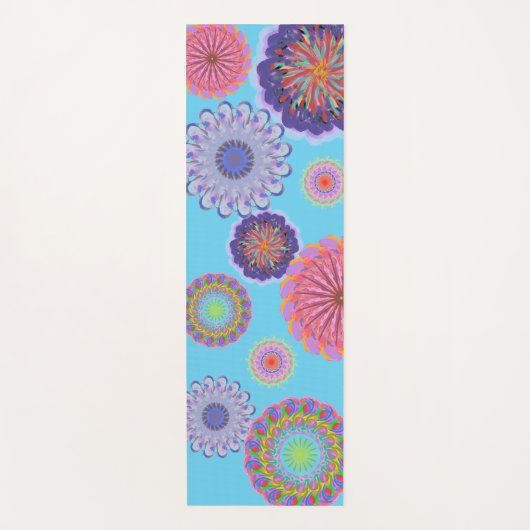 Farbige Mandalase Yoga Mat Yogamatte (Vorderseite)