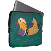 Farbige Mandarinente Moderne Digitale Kunst Laptopschutzhülle (Vorne Rechts)