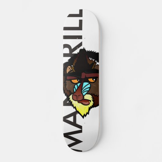 FARBIGE MANDRILL GRAPHIC ILLUSTRATRATION SKATEBOAR SKATEBOARD (Vorderseite)