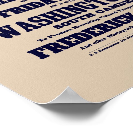 Farbige Männer! Zu Waffen! Jetzt oder nie Poster (Ecke)