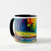 Farbige Mantra-Tasse zur Realisierung Ihres wahren Tasse (Vorderseite Links)