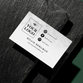 Farbige Marble Social Media Icons für Ihr Logo Visitenkarte