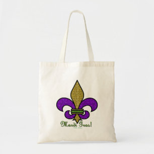 Farbige Mardi Gras Fleur De Lis Tragetasche