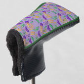 Farbige Mardi-Gras-Muster Golf Headcover (3/4 Vorderseite)