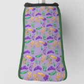 Farbige Mardi-Gras-Muster Golf Headcover (Rotieren 90)