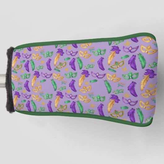 Farbige Mardi-Gras-Muster Golf Headcover (Vorderseite)