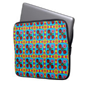 Farbige Marienkäfer und Blumen Laptopschutzhülle (Vorderseite Links)