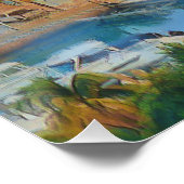 Farbige Marina-Wandkunst Küstenhafenboote Poster (Ecke)