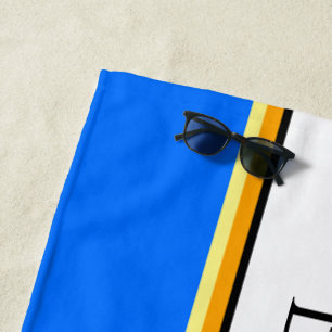 Farbige maritime blaue weiße Streifen BOATHOUSE Strandtuch