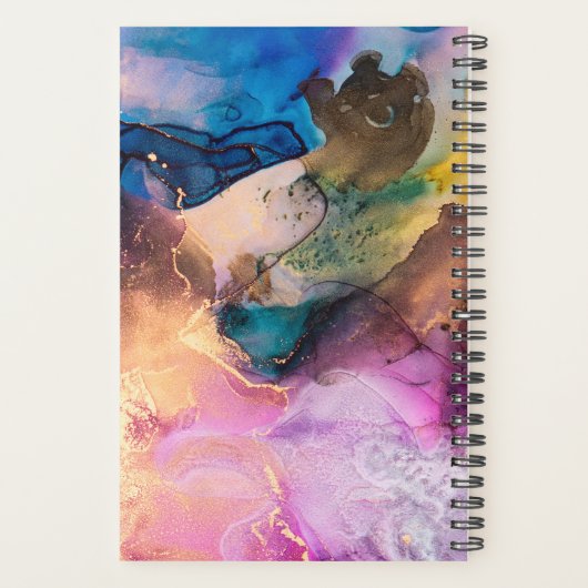 Farbige Marmormonogramm anpassbar Planer (Rückseite)