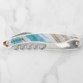 Farbige Marmortextur, gewellte Muster, Monogramm Kellnermesser (Rückseite)