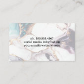 Farbige Marmortextur Hintergrund Visitenkarte (Rückseite)