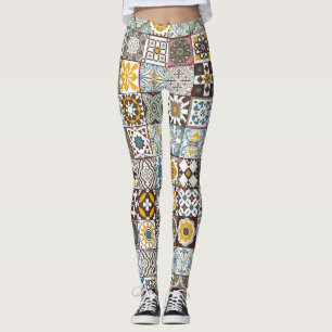 Farbige marokkanische Fliese Leggings